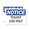 Signmission Tenant Use Only, 7 in W x Rectangle, Vinyl Decal OS-2PACK-NS-D-57-L-18540 - alternate 1